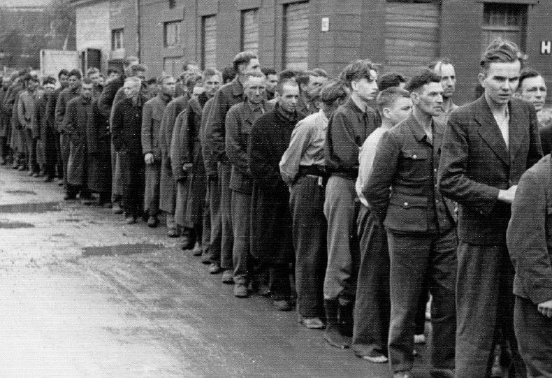 Captured SS at Dachau